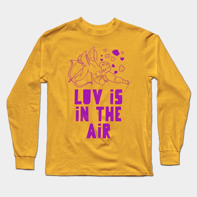 love is in the air cupid Long Sleeve T-Shirt by WOAT